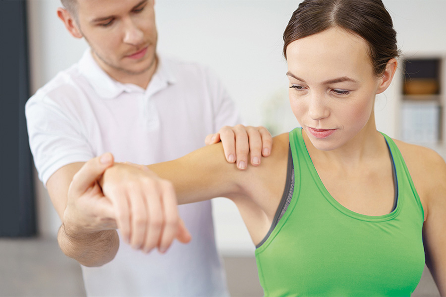 Physiotherapeutische Behandlung der Schulter