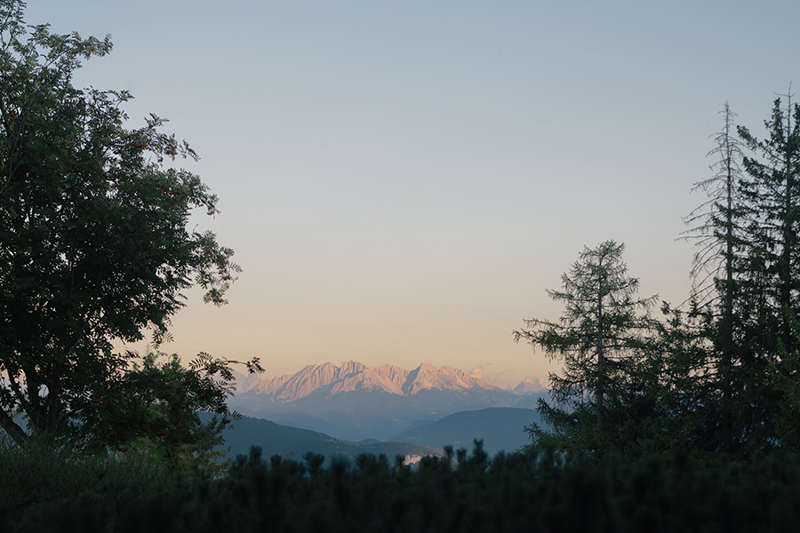 Abendlicht über den Dolomiten